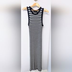Banana Republic, Ribbed, Navy/White Stripe Knit Dress